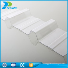 0.8mm Skylight UV Protector Policarbonato Chapa corrugada para techos